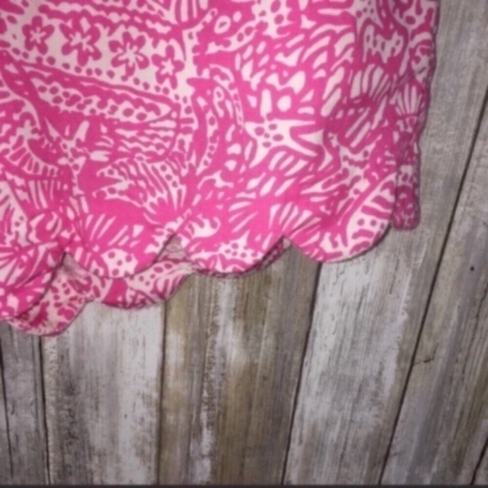 Lilly Pulitzer Pink Buttercup Scalloped Shorts - Picture 6 of 10
